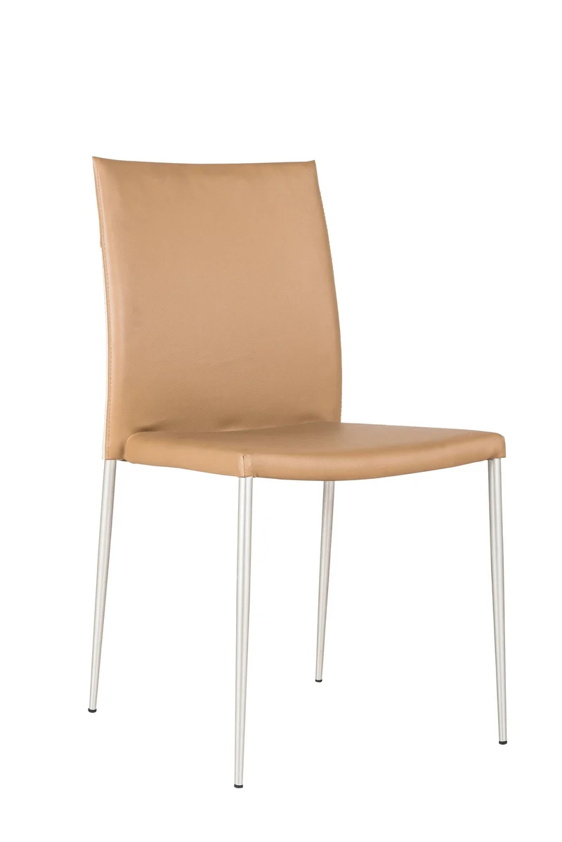 4x Chaise en simili cuir marron 41,5x485h cm
