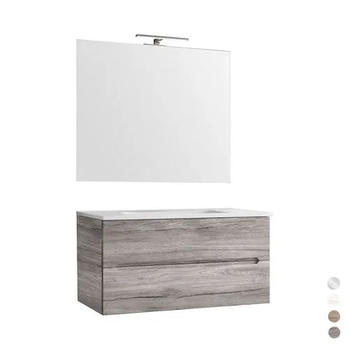 Meuble suspendu 90 cm mélèze blanc