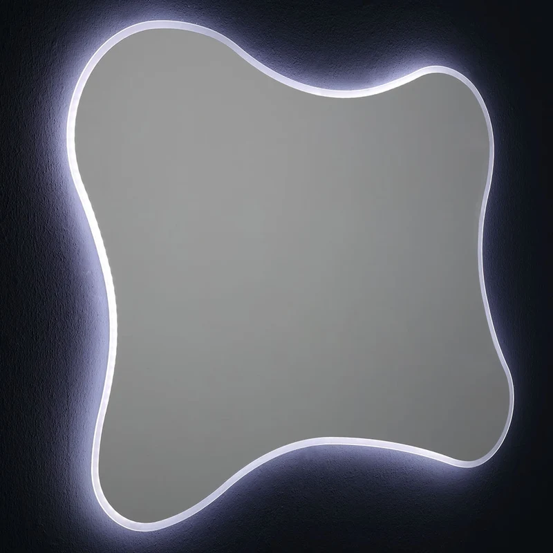 Miroir de forme 120x90 avec cadre LED