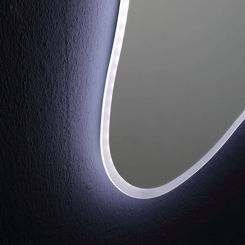 Miroir de forme 120x90 avec cadre LED