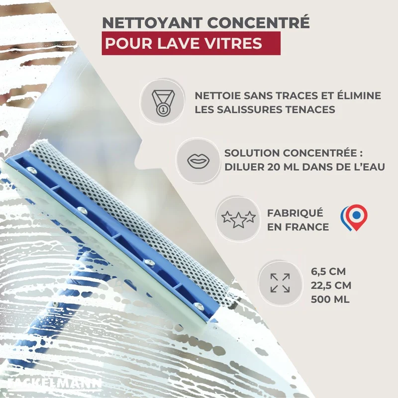 Nettoyant concentré pour lave vitres 500 ml Fackelmann