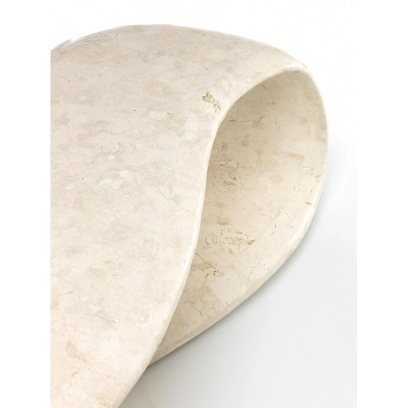 Table basse moderne en pierre beige 123 x 60 x h 34 cm