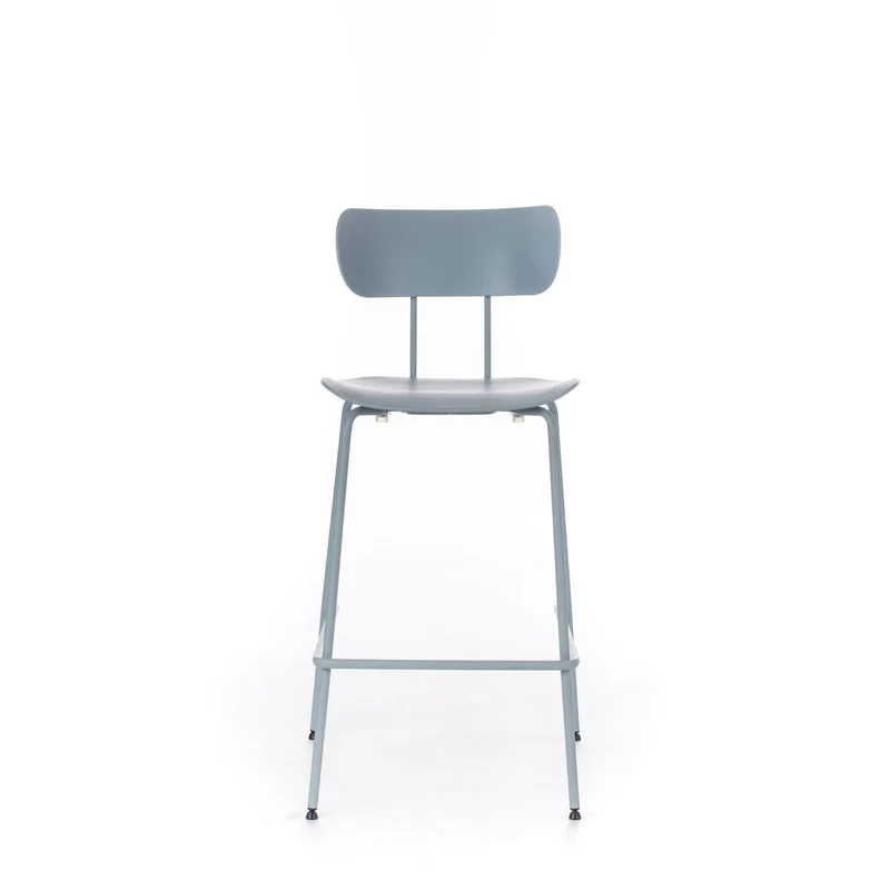 2x Tabouret en polypropylène avec assise bleu clair
