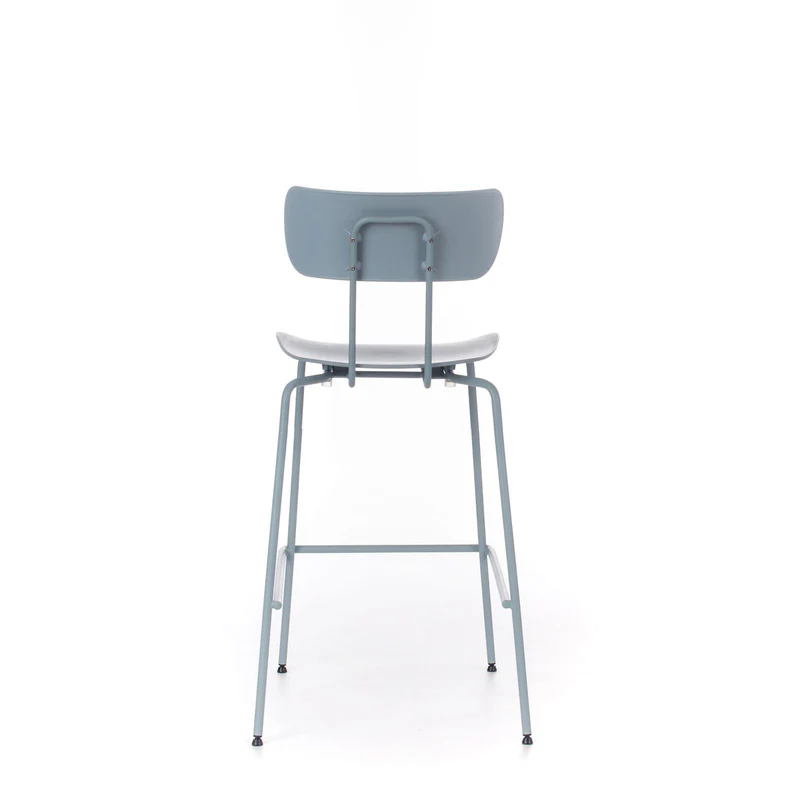2x Tabouret en polypropylène avec assise bleu clair