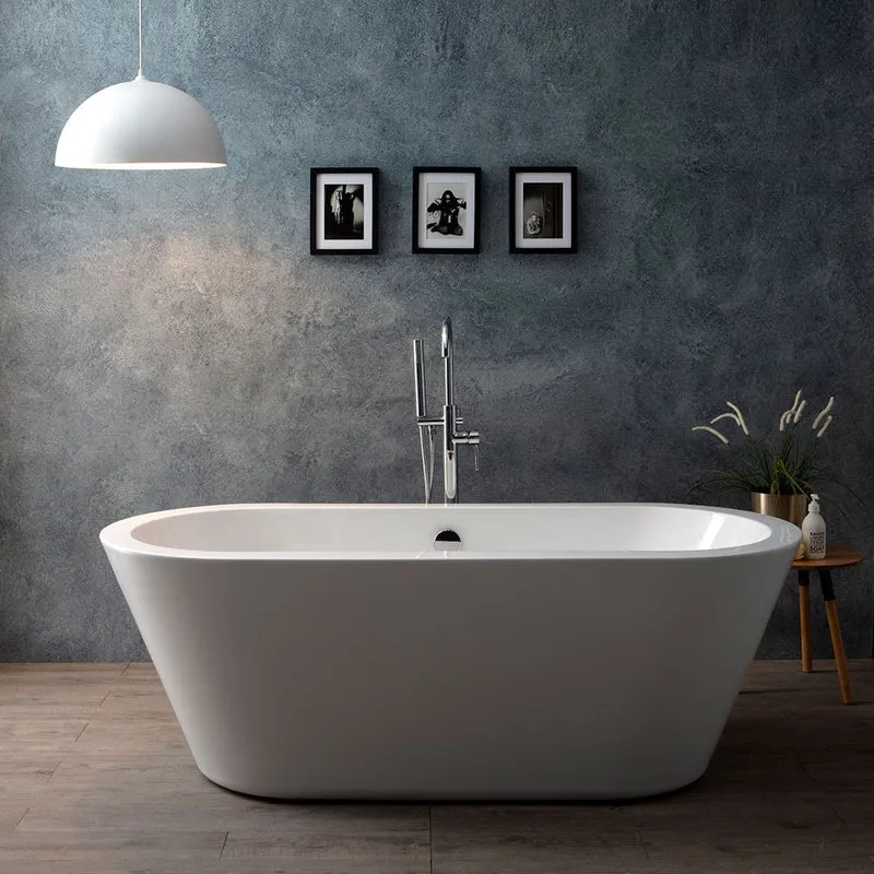 Baignoire autoportante en acrylique blanc