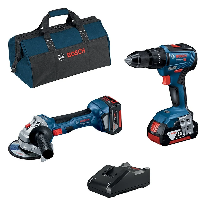 Perceuse-meuleuse Bosch-B Superkit 18 V plus 2 batteries