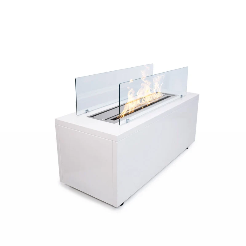 Cheminée au bioéthanol sur pied pour intérieur et extérieur L100xP40xH40 cm