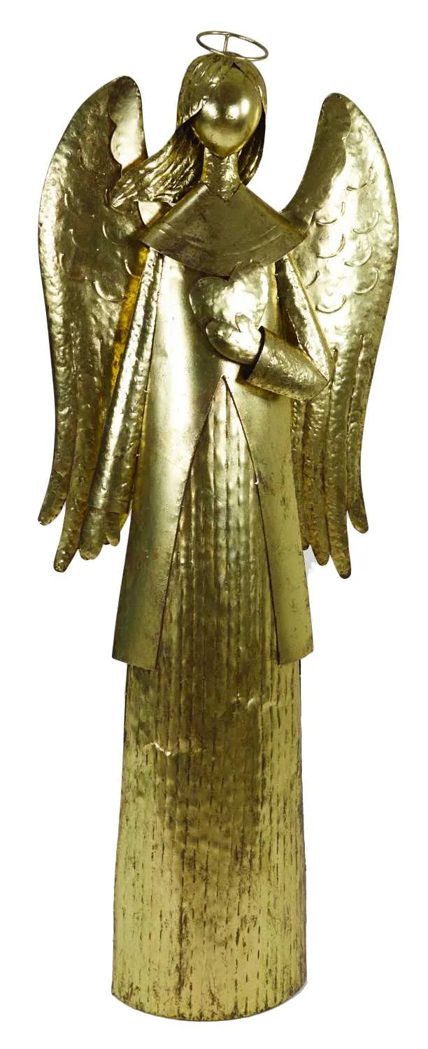 Maxi gold angel with heart nai-2229 cm. 68 x 27 h 188