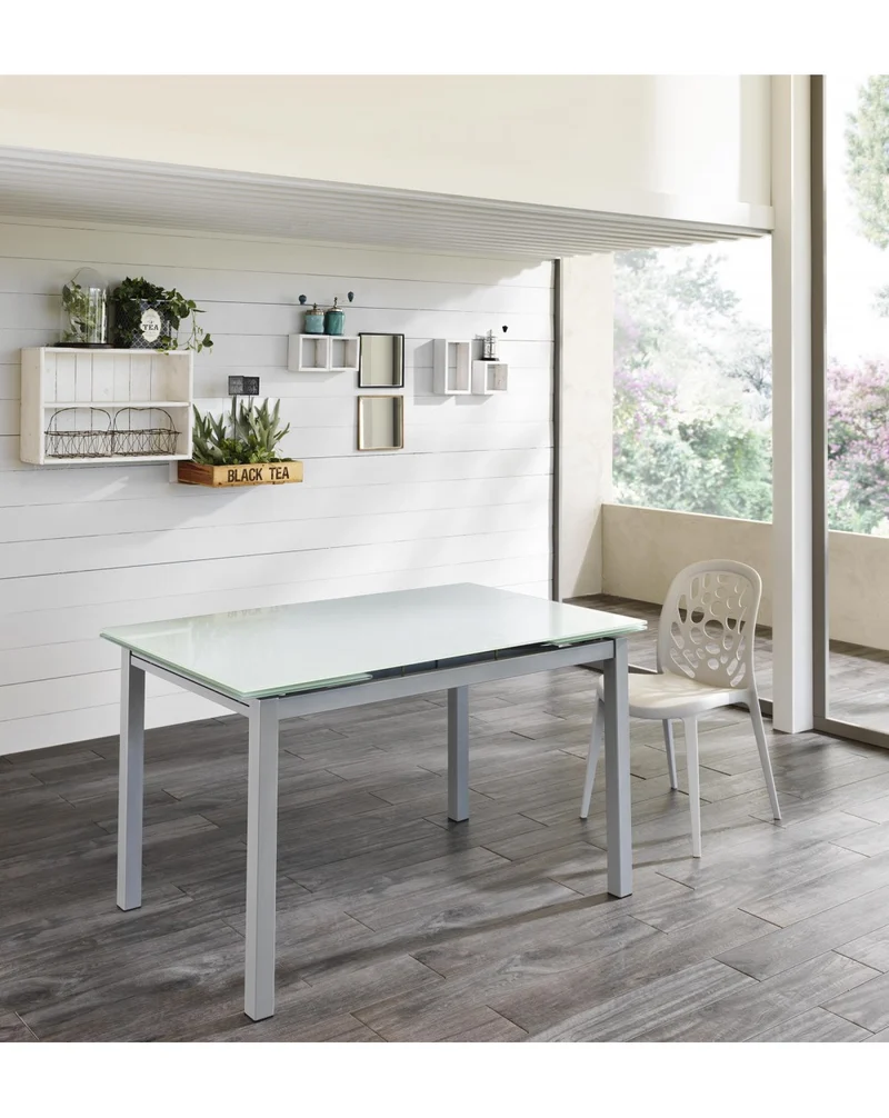 Table extensible 110-170 x 75 cm BAUD Bois clair