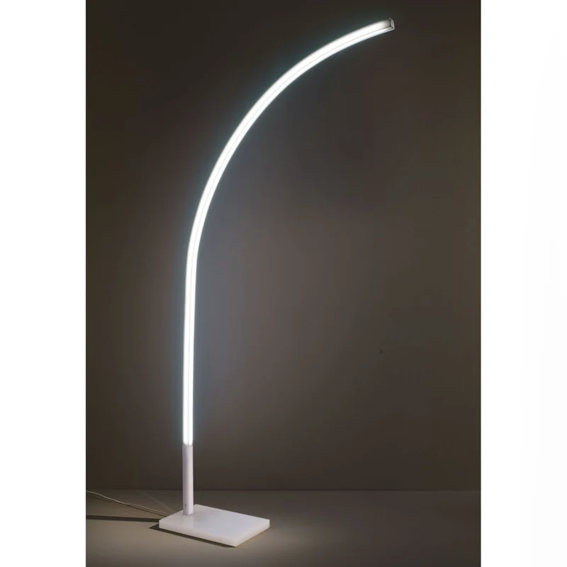 Lampadaire en méthacrylate blanc opalin cm. 70x24x192h