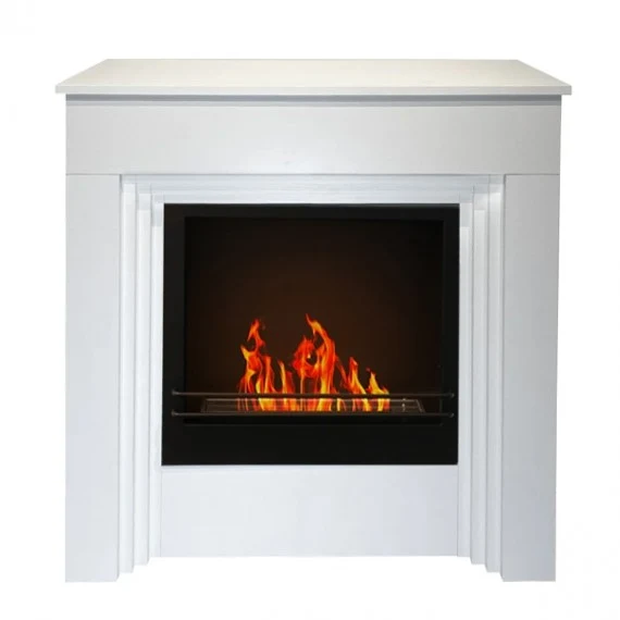 Cheminée au Bioéthanol BELLINI en Bois Blanc L96 x P35 x H96
