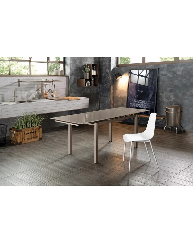Table extensible Baud 130-200x80 cm Cappuccino