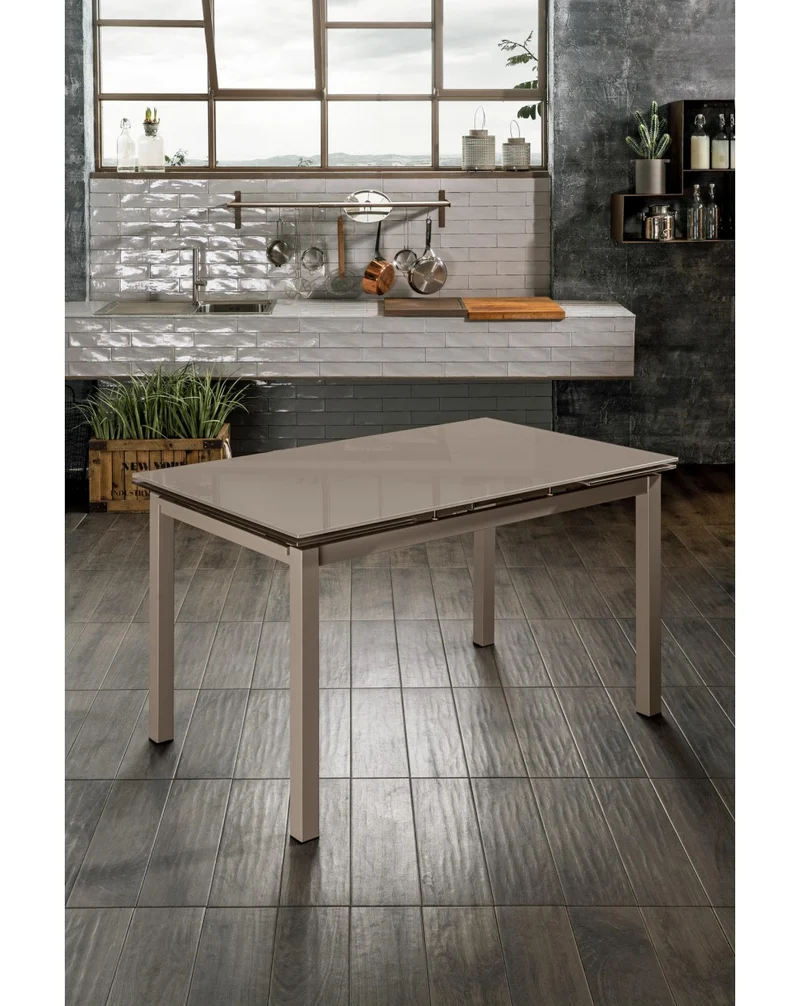 Table extensible Baud 130-200x80 cm Cappuccino