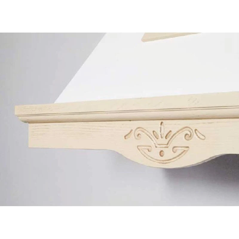 Hotte de cuisine rustique TOSCA avec cheminée avec finitions en bois couleur corde 120 cm