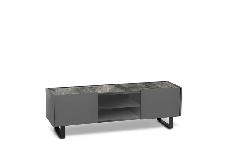 Meuble TV gris foncé 40 cm x 140 cm H. 45 cm