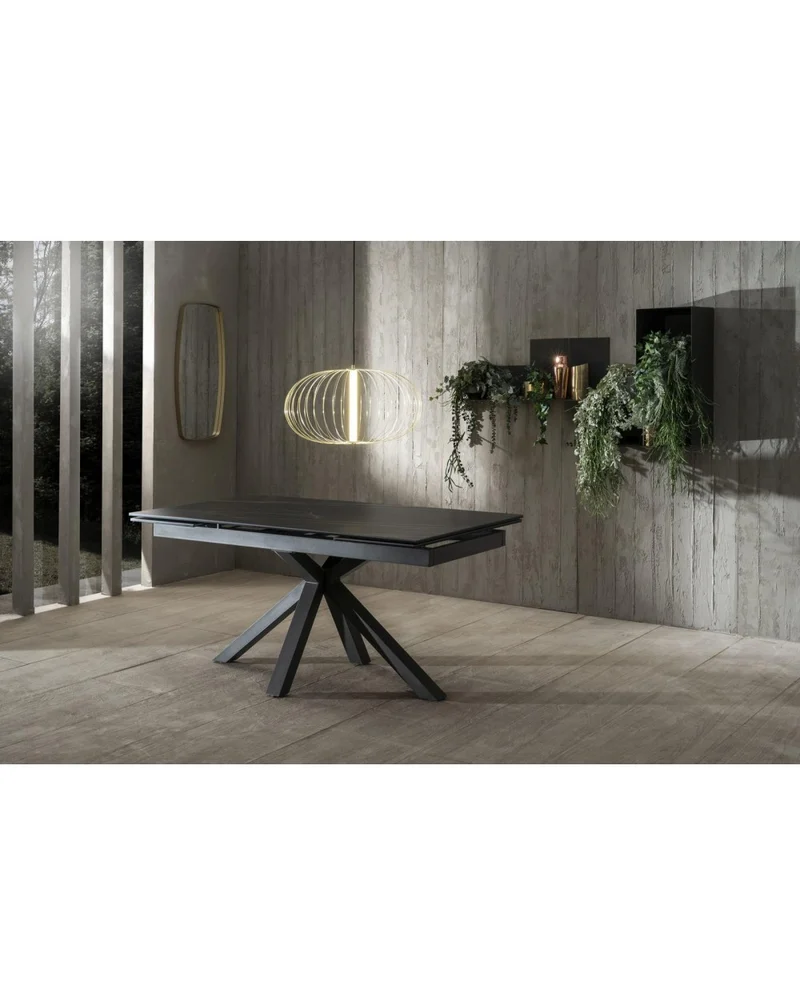 Table extensible 160-240 x 90 cm Portoro céramique