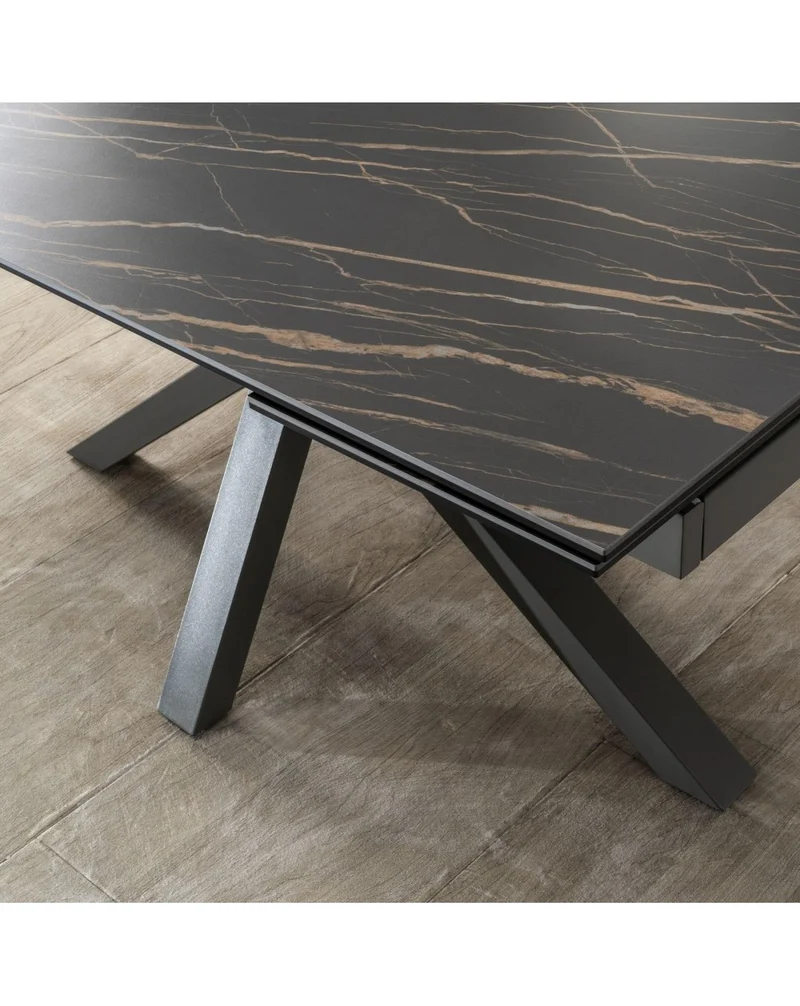 Table extensible 160-240 x 90 cm Portoro céramique