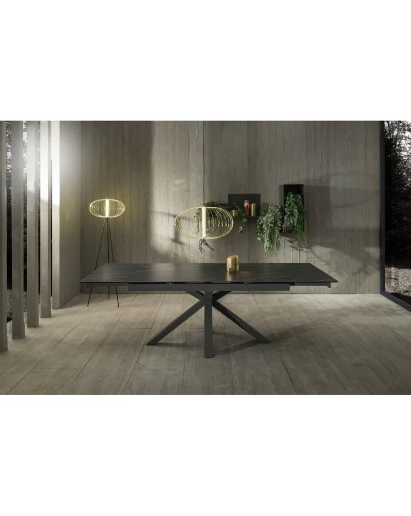 Table extensible 160-240 x 90 cm Portoro céramique