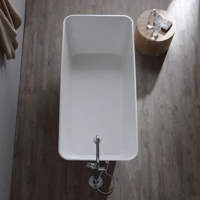 Baignoire autoportante en marbre recomposé