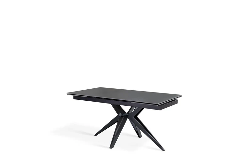 Table Extensible Vintage Gris-Noir Mat X, 90x160-240x76 cm