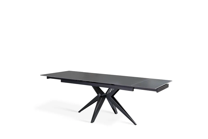 Table Extensible Vintage Gris-Noir Mat X, 90x160-240x76 cm