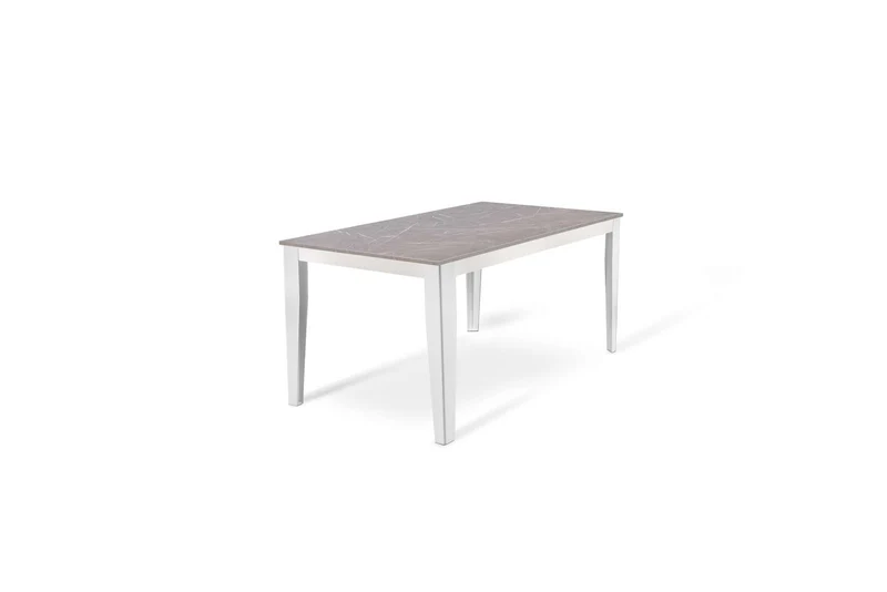Anthracite-white extendable table 80 cm x 130-290 cm H. 76 cm