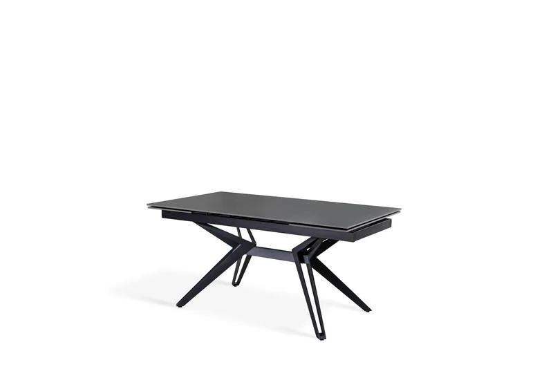 Table Extensible Vintage Gris-Noir Mat H, 90x160-240x76 cm