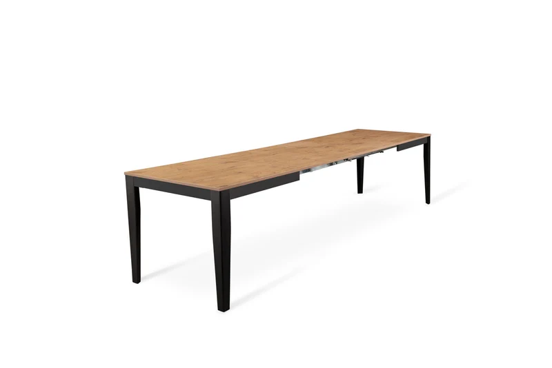 Table extensible chêne noir 90 cm x 156- 316 cm H. 76 cm