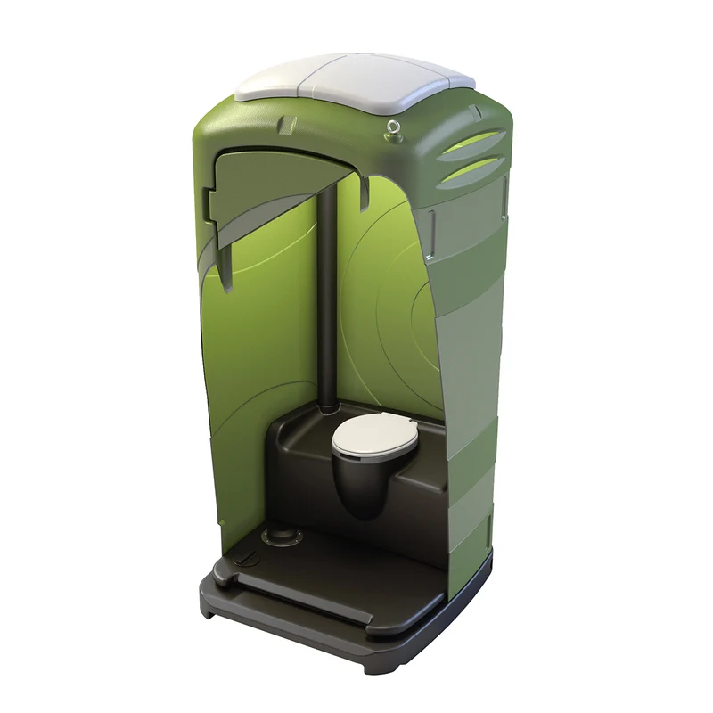 Salle de bain mobile avec toilettes chimiques à eau propre mod. Milan vert