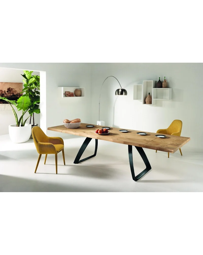 Table extensible Bridge 160-240x90 cm en bois naturel