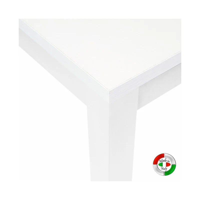 Table à manger Blanc Frêne clair extensible style livre en bois plaqué cm 90x90-180