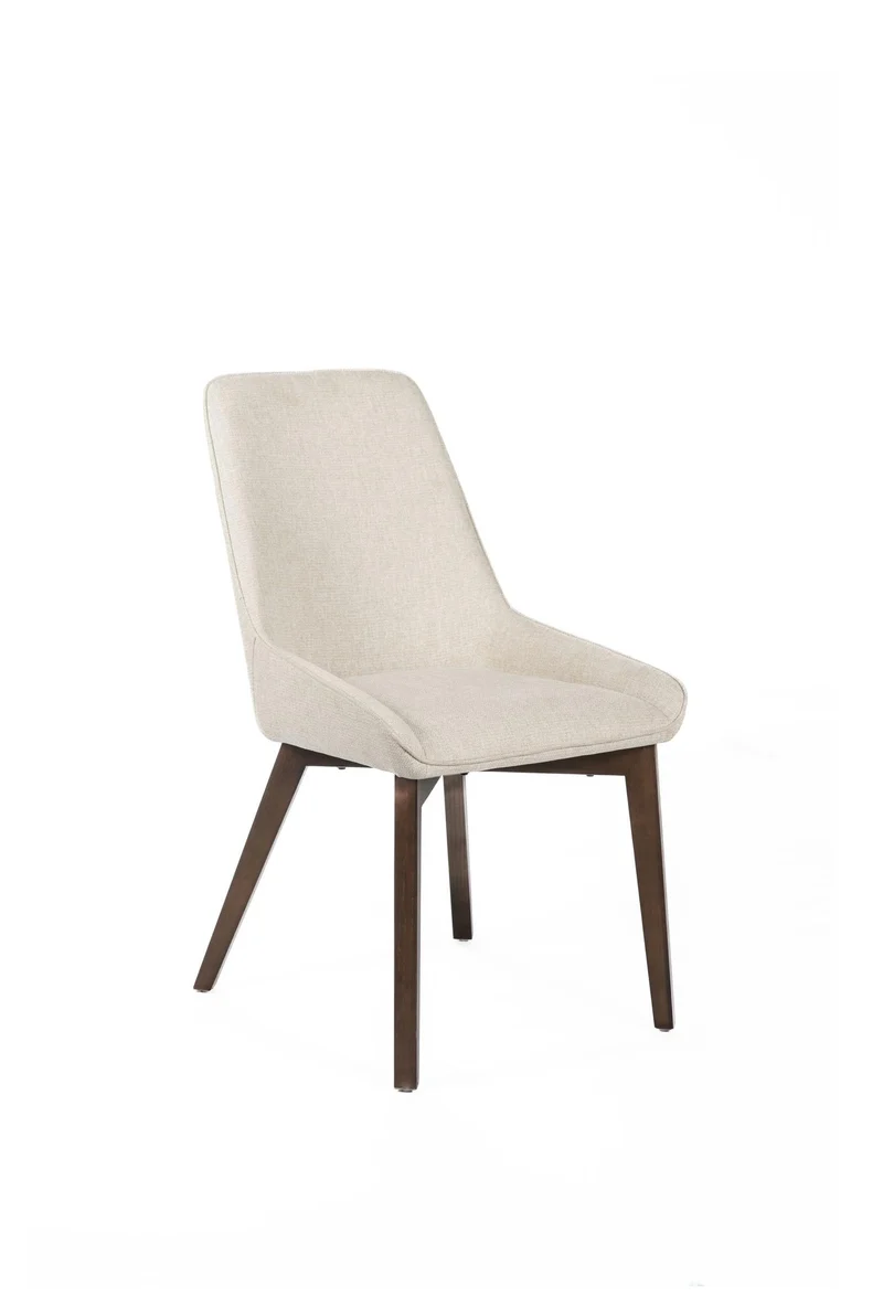 4x Chaise en Tissu Beige 62cm x 49,5cm H.87cm