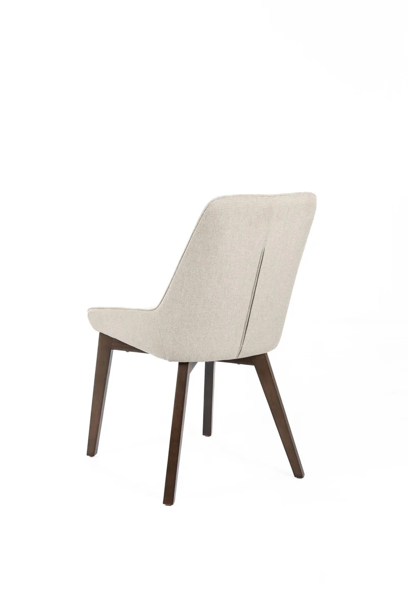 4x Chaise en Tissu Beige 62cm x 49,5cm H.87cm