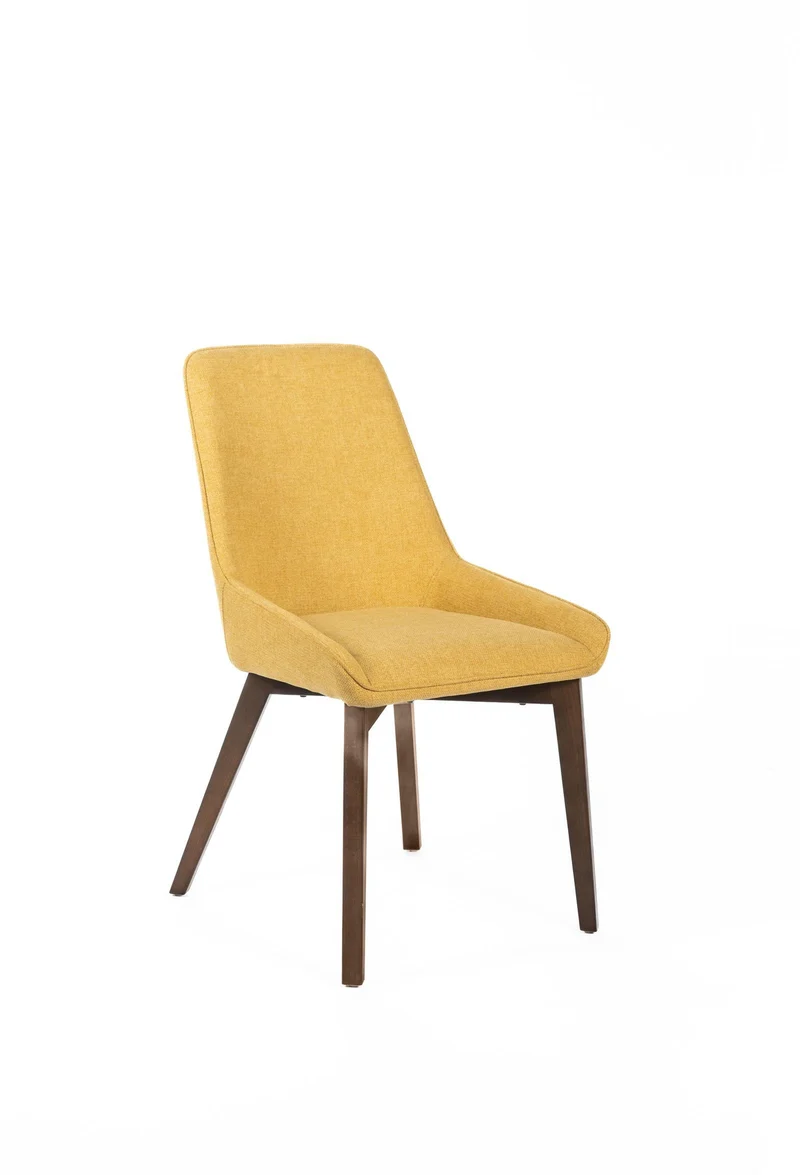 4x Chaises en Tissu Jaune Moutarde 62cm x 49,5cm H.87cm