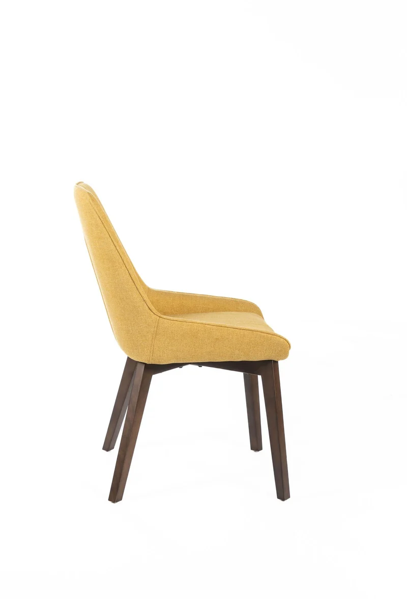 4x Chaises en Tissu Jaune Moutarde 62cm x 49,5cm H.87cm