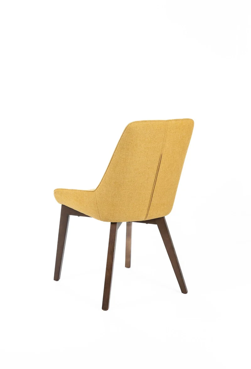 4x Chaises en Tissu Jaune Moutarde 62cm x 49,5cm H.87cm