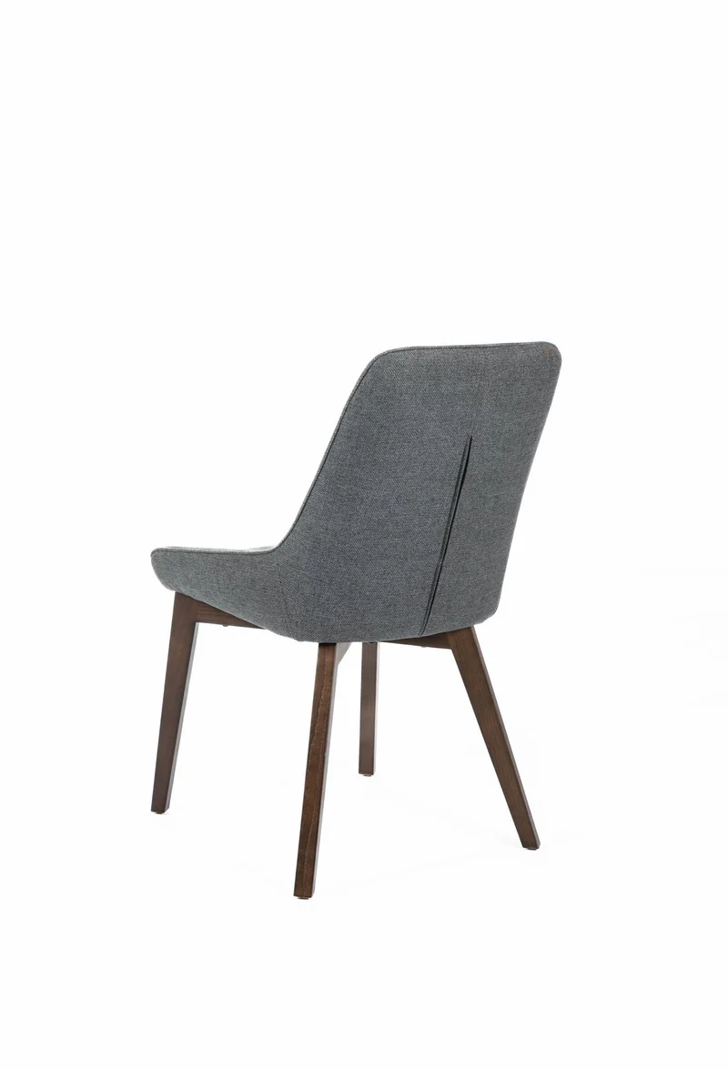 4x Chaise en Tissu Gris Foncé 62cm x 49,5cm H.87cm