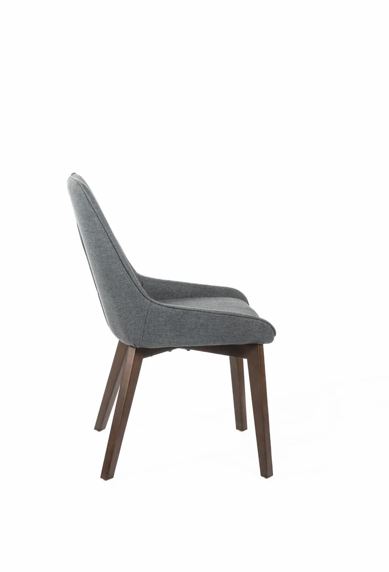 4x Chaise en Tissu Gris Foncé 62cm x 49,5cm H.87cm