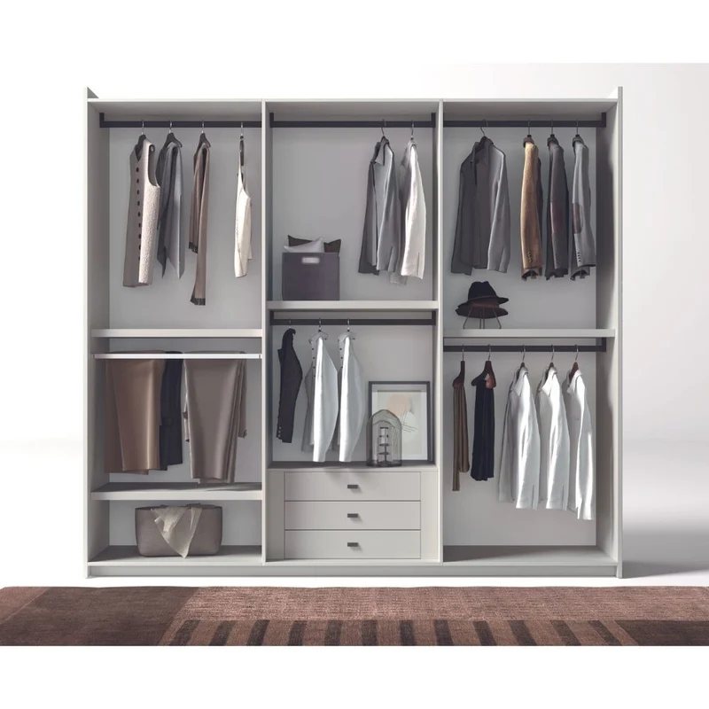 Wardrobe with 6 hinged doors 276x60.3x250 cm