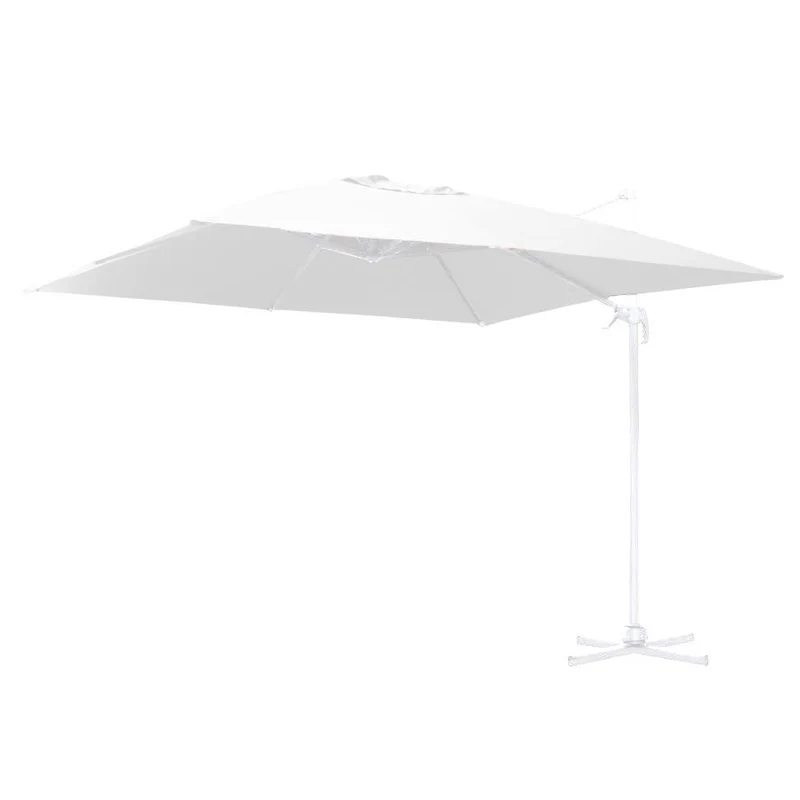 Parasol en Aluminium avec Poteau Latéral Blanc 3x4 m