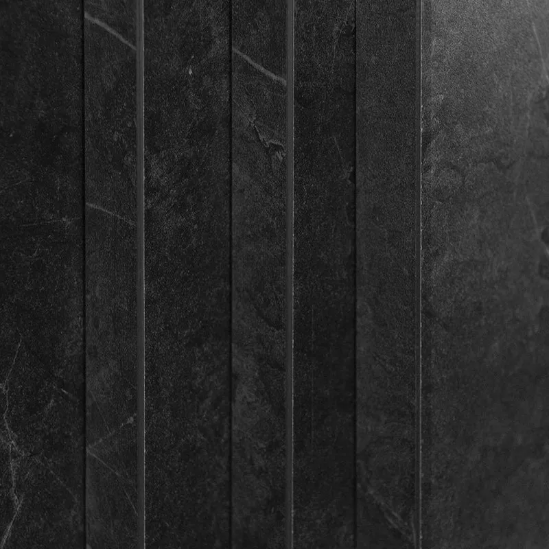Cheminée au Bioéthanol sur Pied en Bois Effet Marbre Noir L96 x P35 x H96