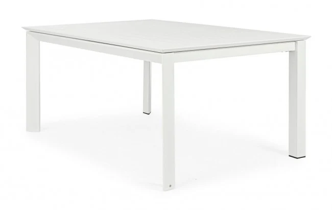 Table de jardin extensible blanche Konnor