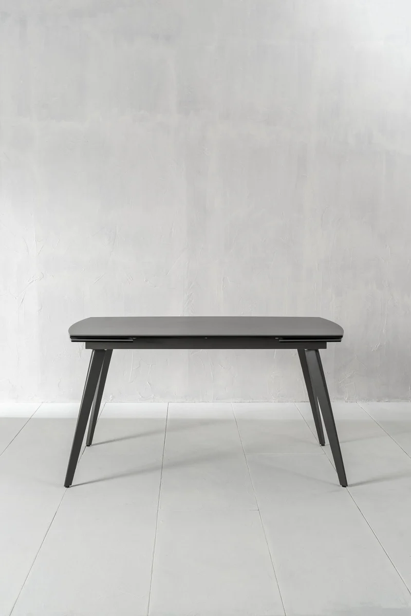 Table extensible avec plateau en céramique gris anthracite 140/170/200x90x76h cm