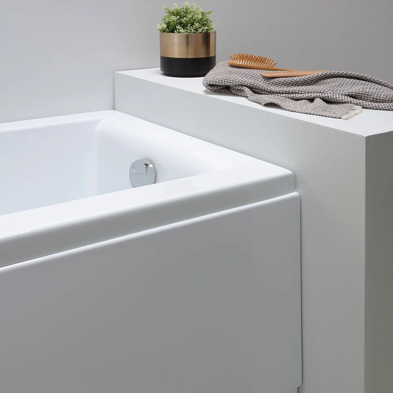 Baignoire d'hydromassage rectangulaire en acrylique blanc
