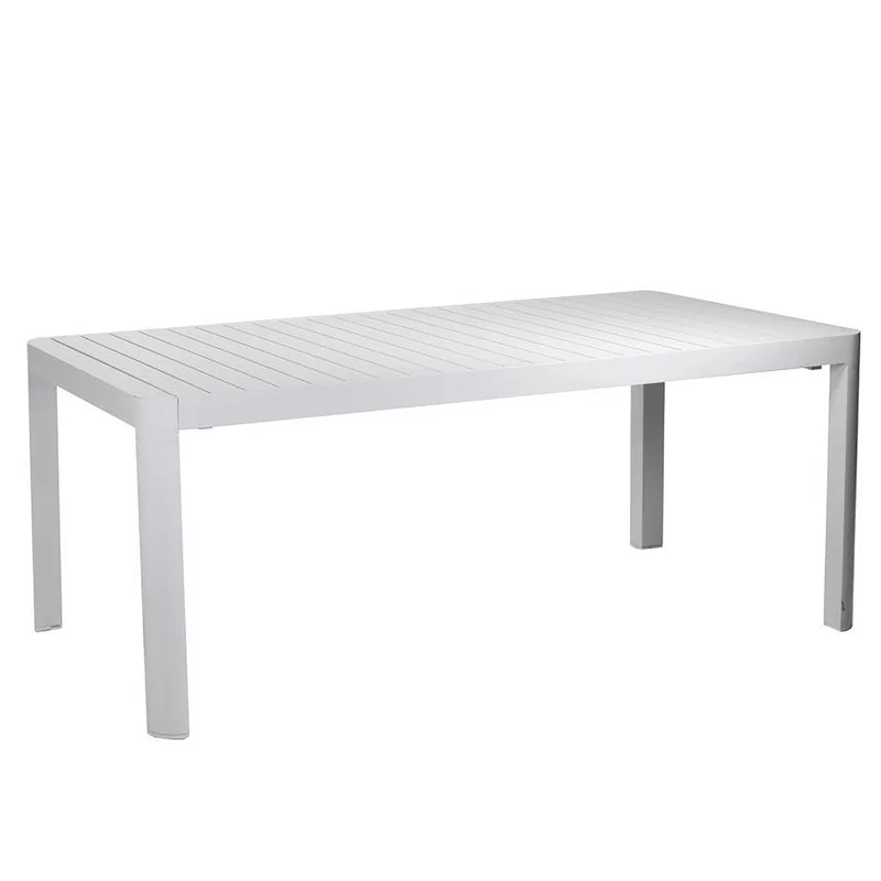 Table rectangulaire extensible en aluminium blanche Claveland