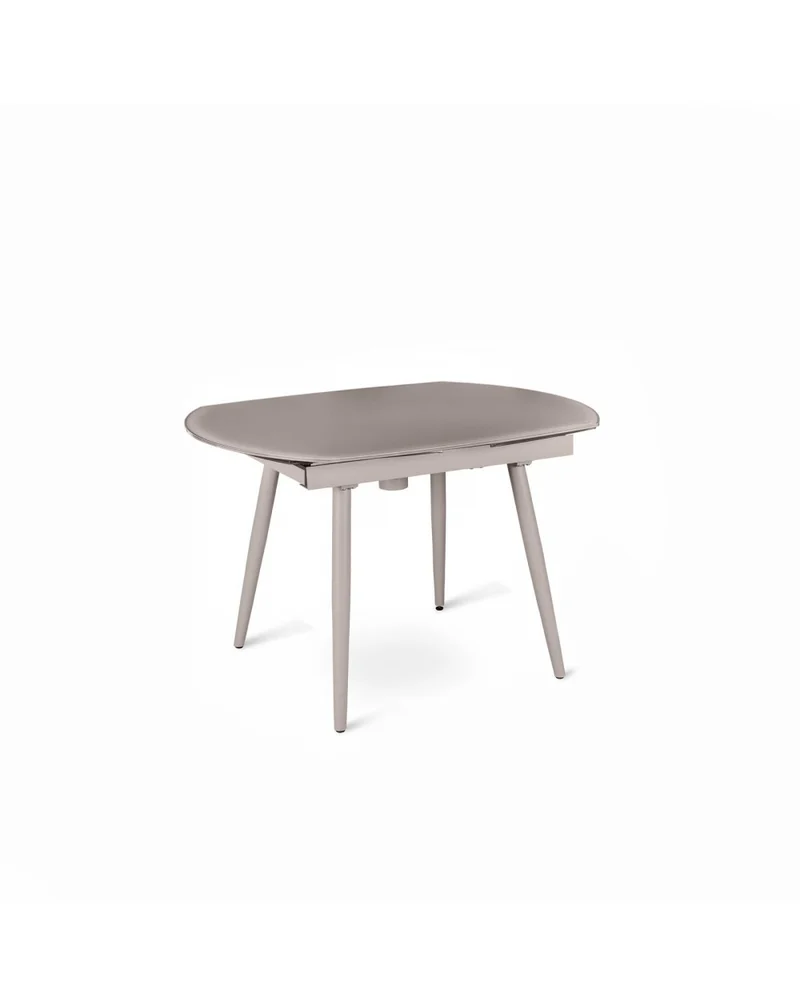 Table extensible Kyoto Four 120-180x90 cm gris tourterelle quatre pieds