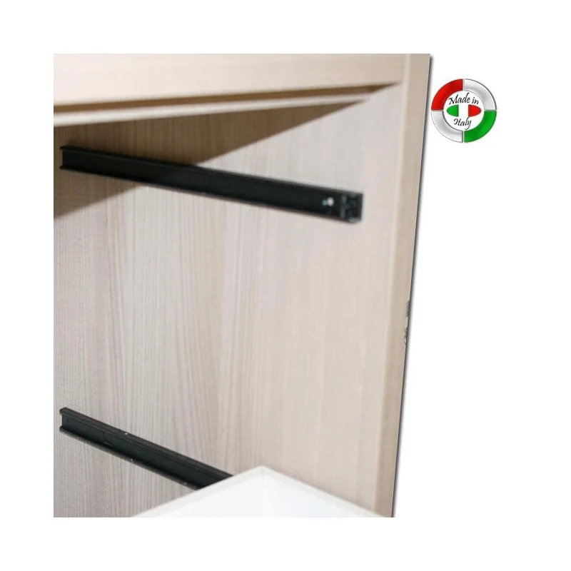 Table à repasser mobile en bois d'orme avec 3 tiroirs 44x57xH.89 cm (1)