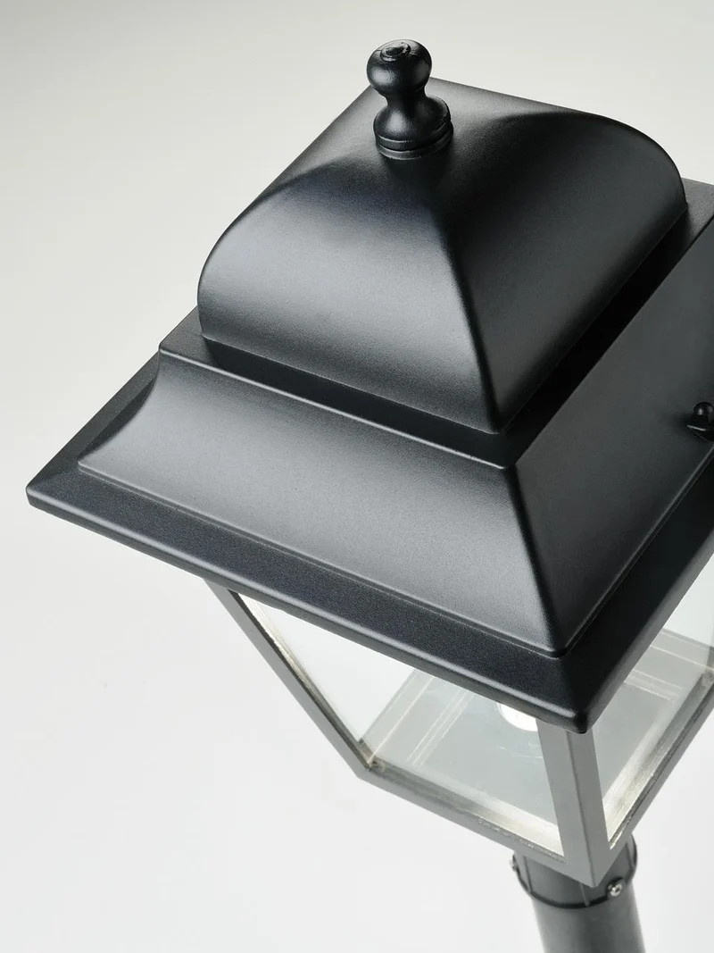 Lampe suspendue en aluminium moulé sous pression avec diffuseurs en verre transparent noir