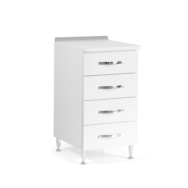 Meuble de cuisine à tiroirs Blanc Frêne, 4 tiroirs, H 85x50x40