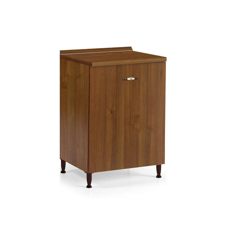 Base de cuisine antique en noyer avec 1 porte 60x50xH 85 cm